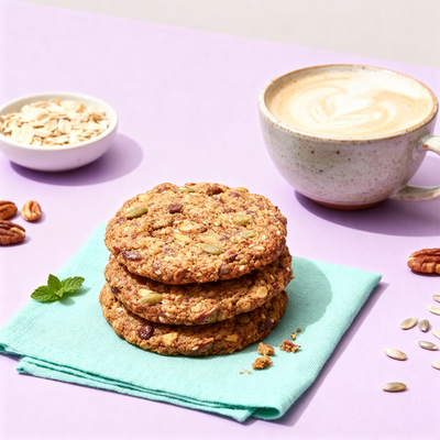 Cookies pécan, courge & flocons d’avoine
